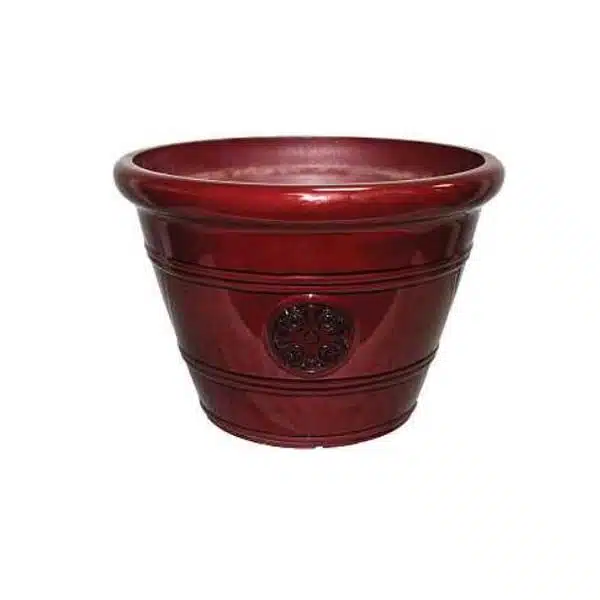 ceramix burgandy pot 684143019299 - hands garden center